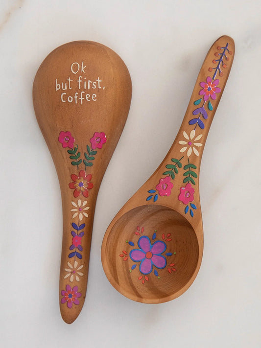But First Coffee Wooden Coffee Scoop