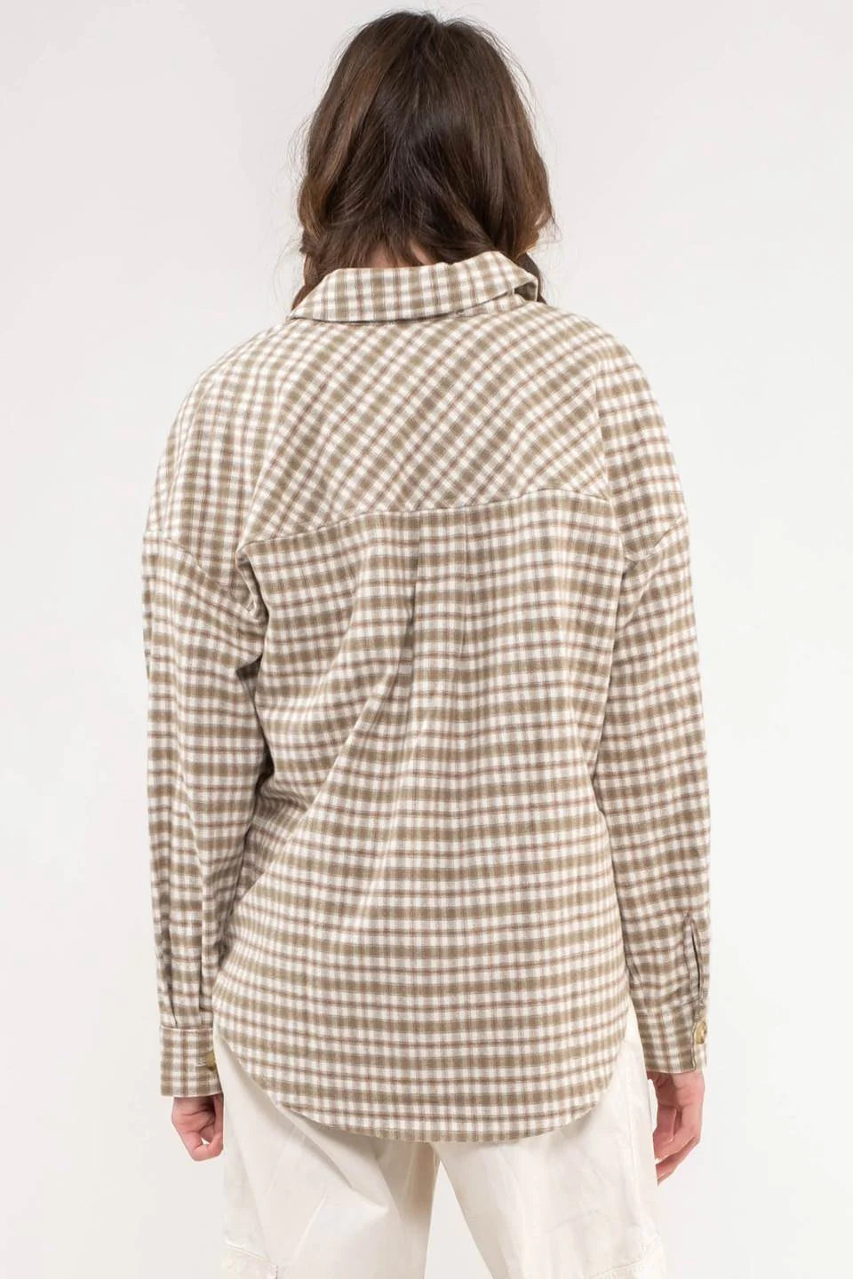 Chill Olive Plaid Shacket