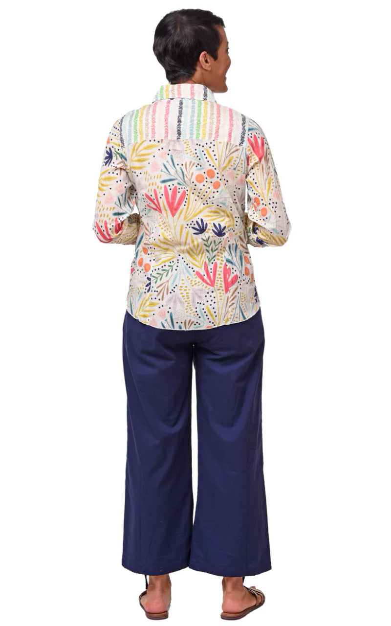 Tulip Whimsy Cotton Gretchen Shirt