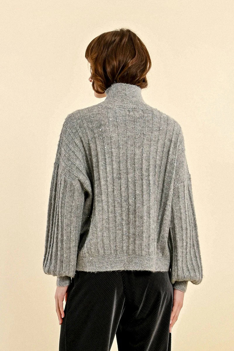 Chic & Cozy Puff Sleeve Turtleneck Sweater Pizzazz Beloit