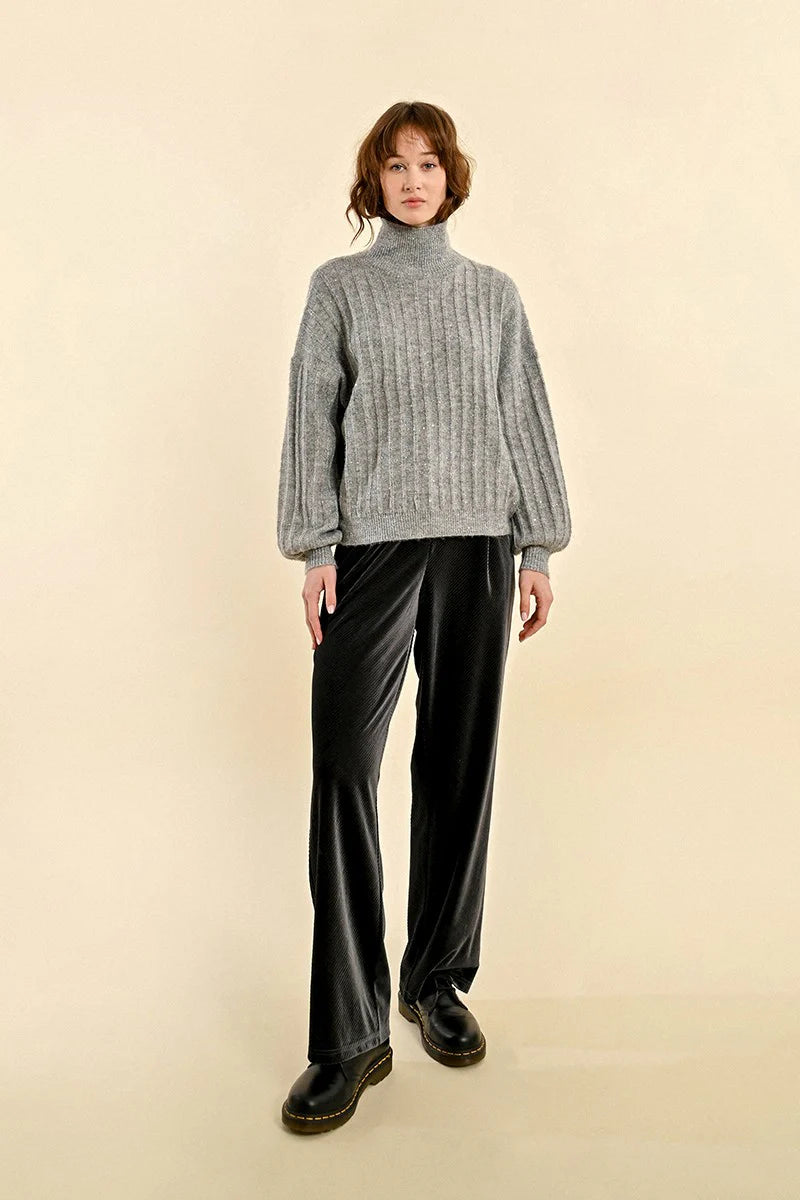 Chic & Cozy Puff Sleeve Turtleneck Sweater Pizzazz Beloit