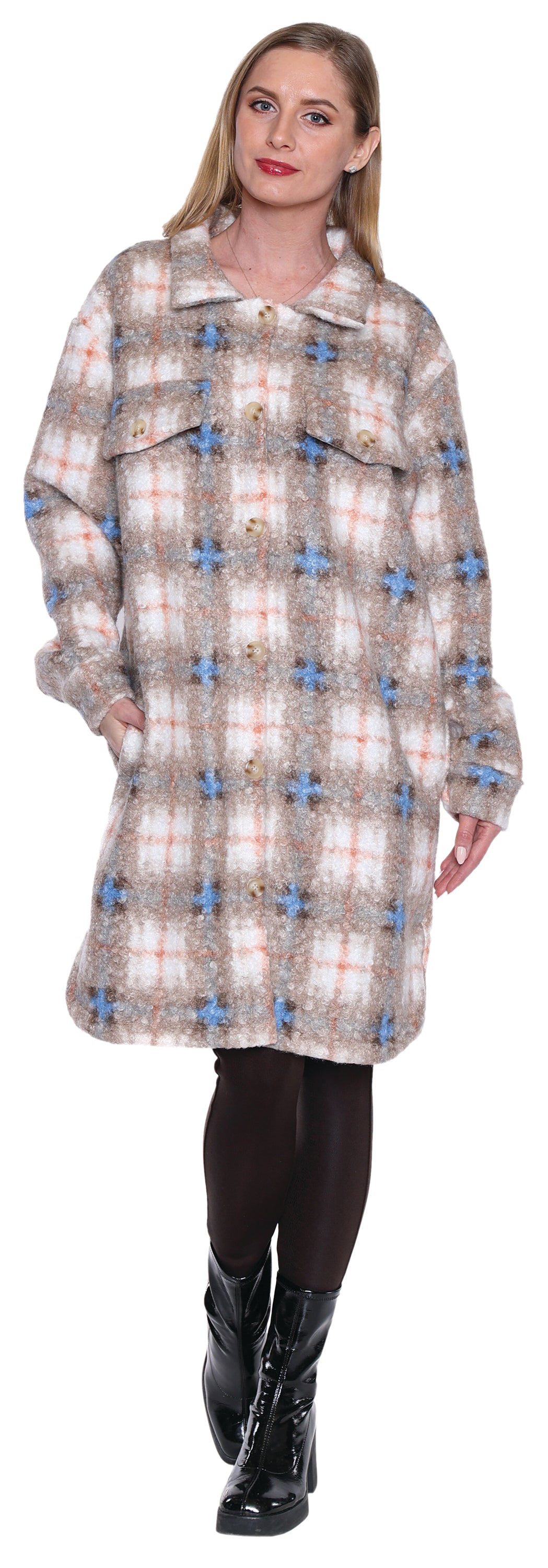 Cozy & Relaxed Long Length Shirt Jacket Pizzazz Beloit