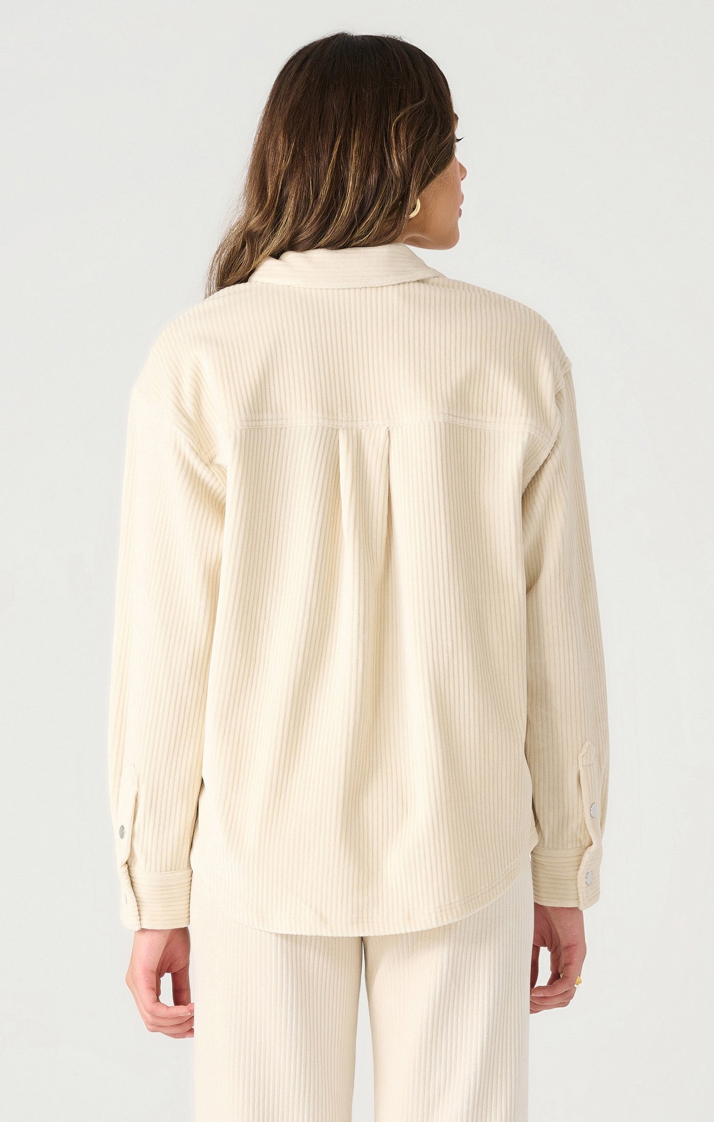 Cream Corduroy Button Up Top Pizzazz Beloit