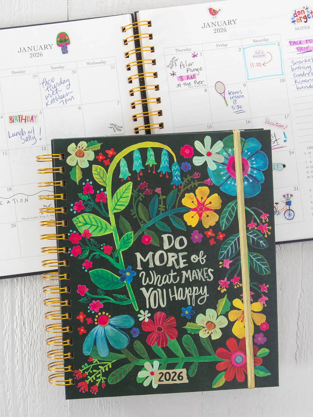 Natural Life Makes You Happy 2025-26 17 Month Planner