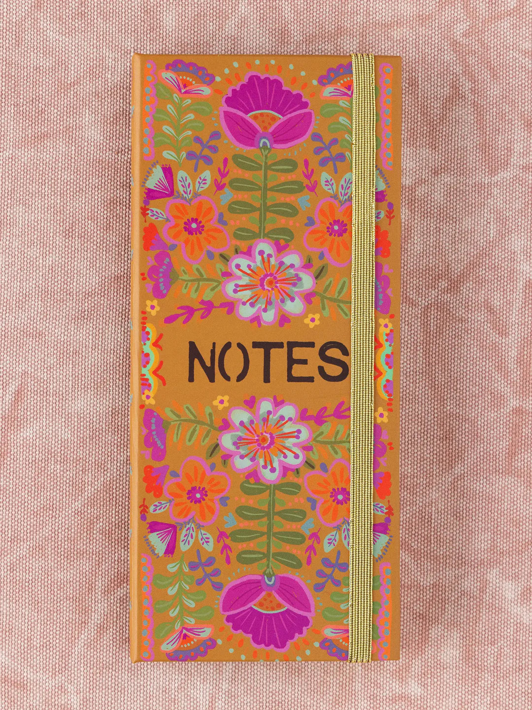 Natural Life Mustard Folk Flower Sticky Note Book