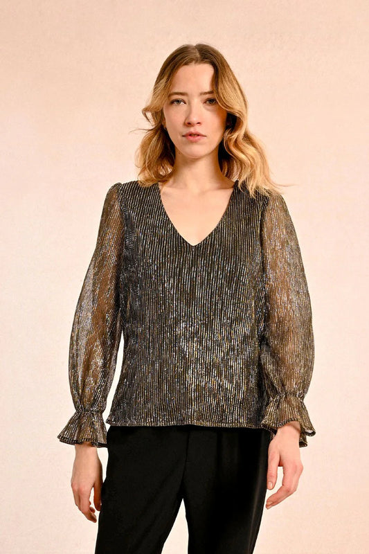 Elegant Shimmer Lurex Blouse Pizzazz Beloit