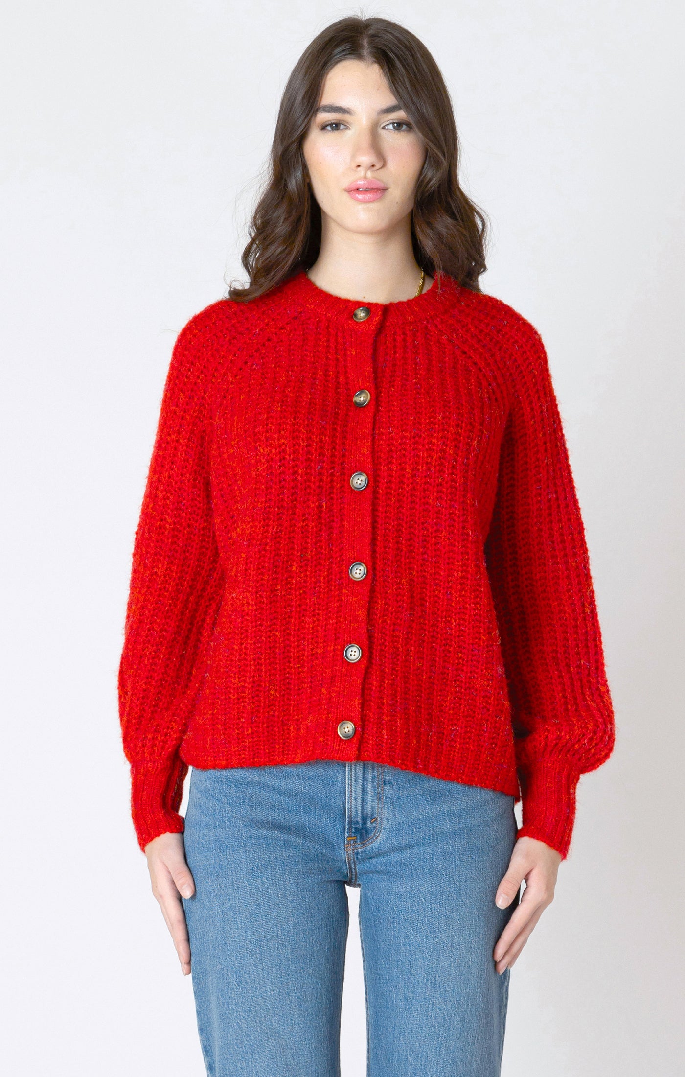 Sweet & Textured Candy Red Cardigan