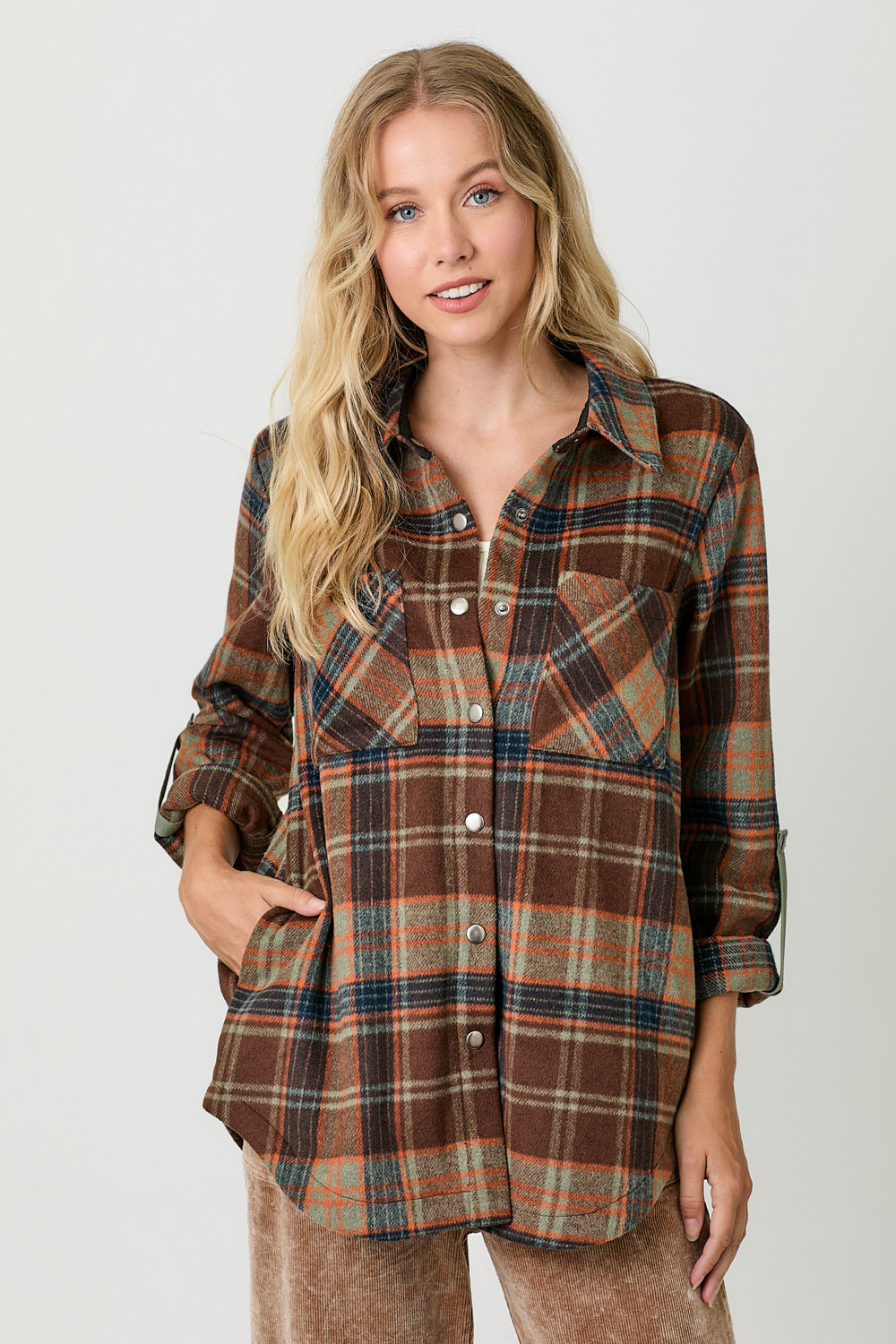 Feeling Fabulous Plaid Shirt Jacket Pizzazz Beloit