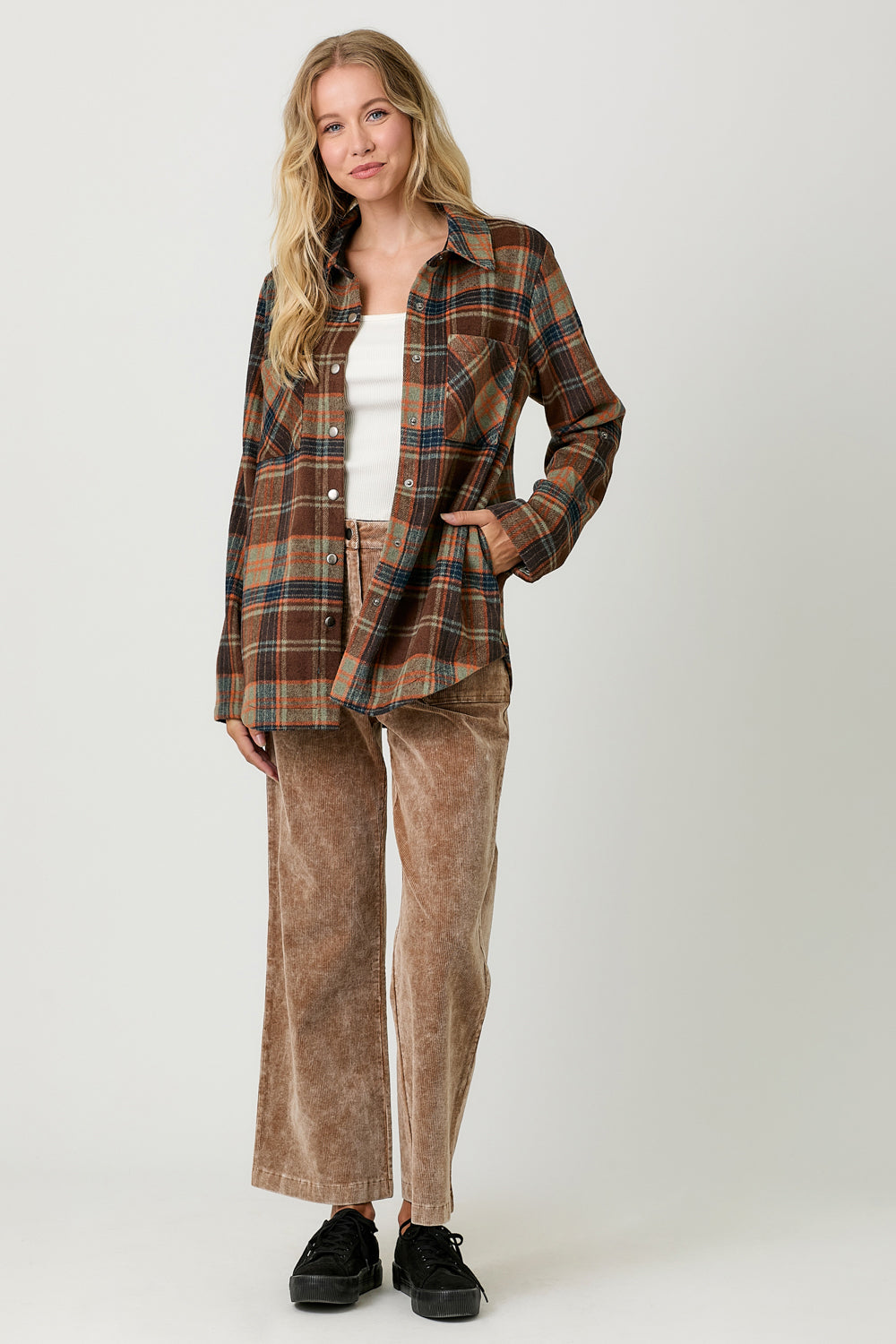 Feeling Fabulous Plaid Shirt Jacket Pizzazz Beloit