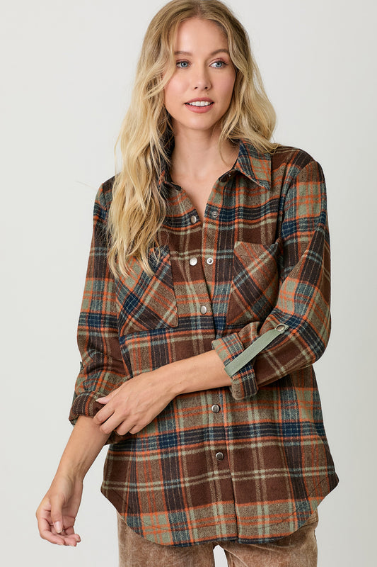 Feeling Fabulous Plaid Shirt Jacket Pizzazz Beloit