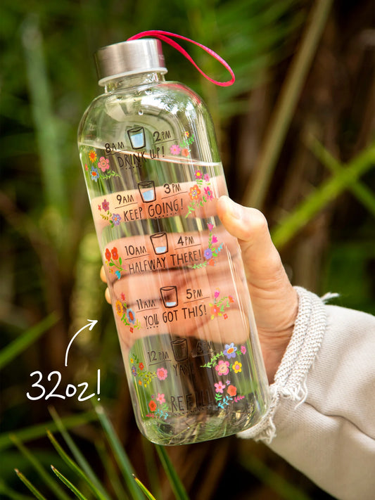 32 oz Glass Water Bottle