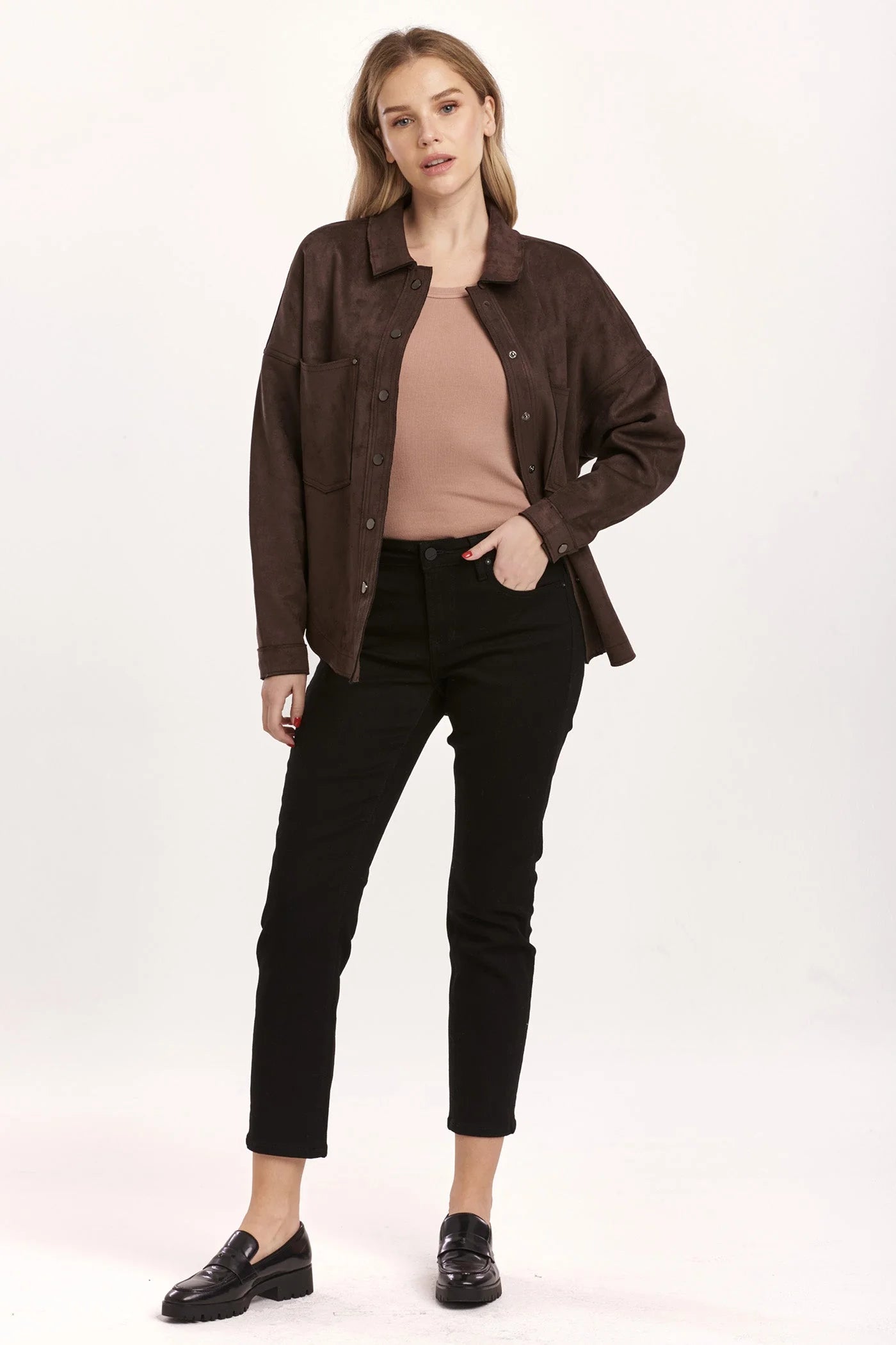 Gina Suede Shirt Jacket Pizzazz Beloit