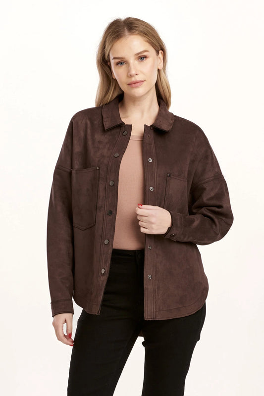 Gina Suede Shirt Jacket Pizzazz Beloit