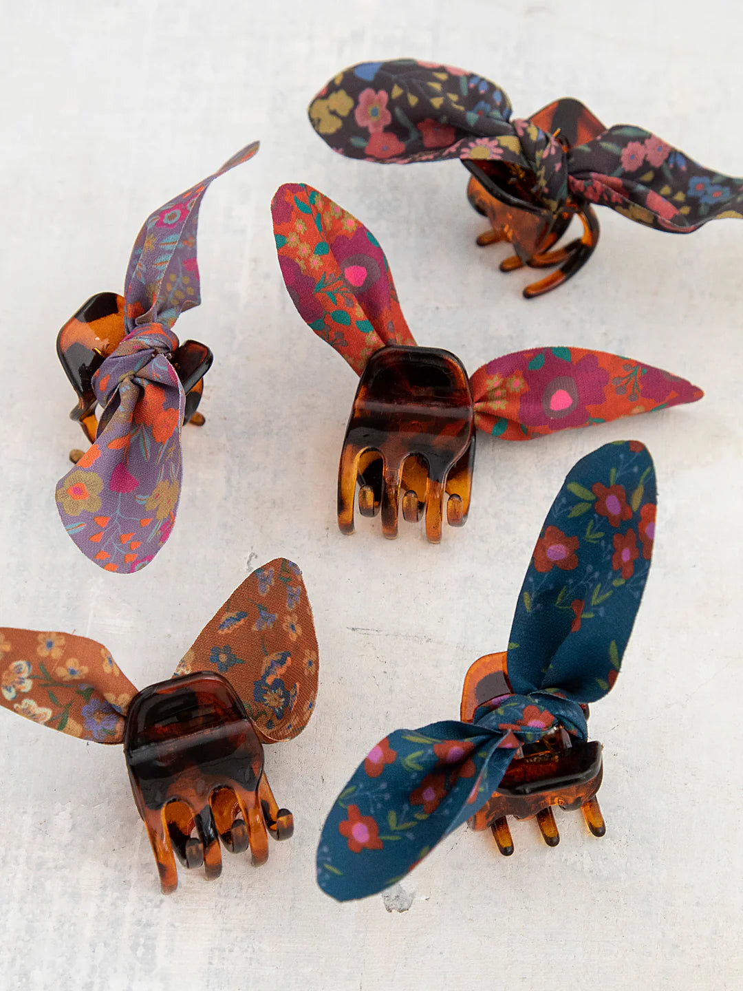 Natural Life Multicolored Mini Hair Claw Clips, Set of 5