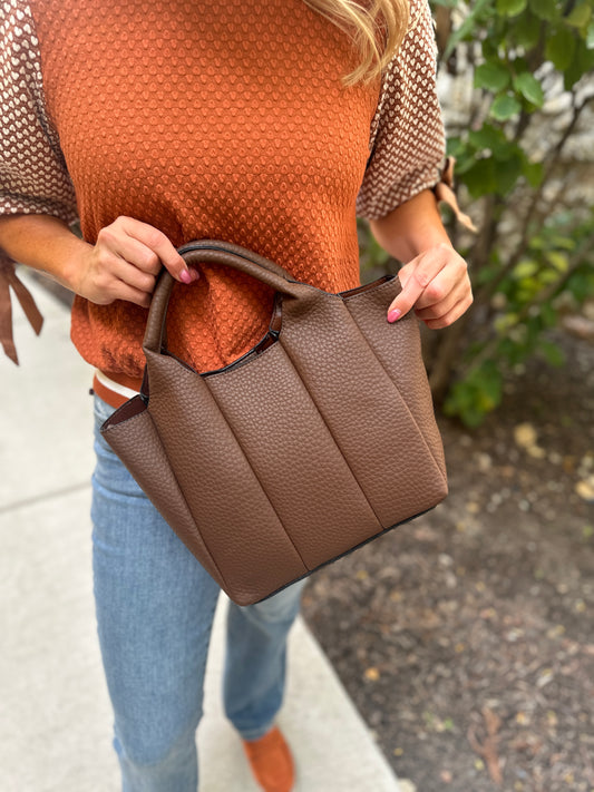 Maddox Vegan Pleated Satchel