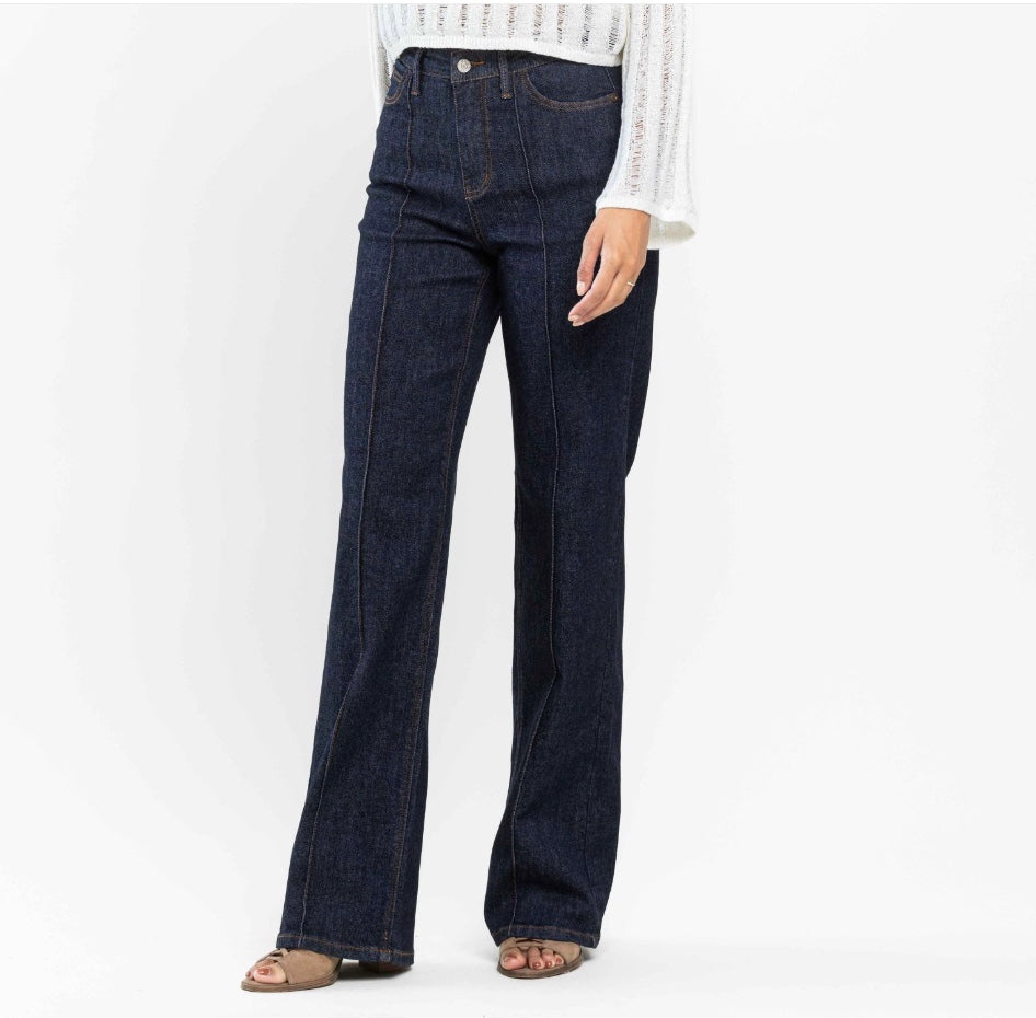 Judy Blue High Waist & Dart Detail Wide Leg Jeans