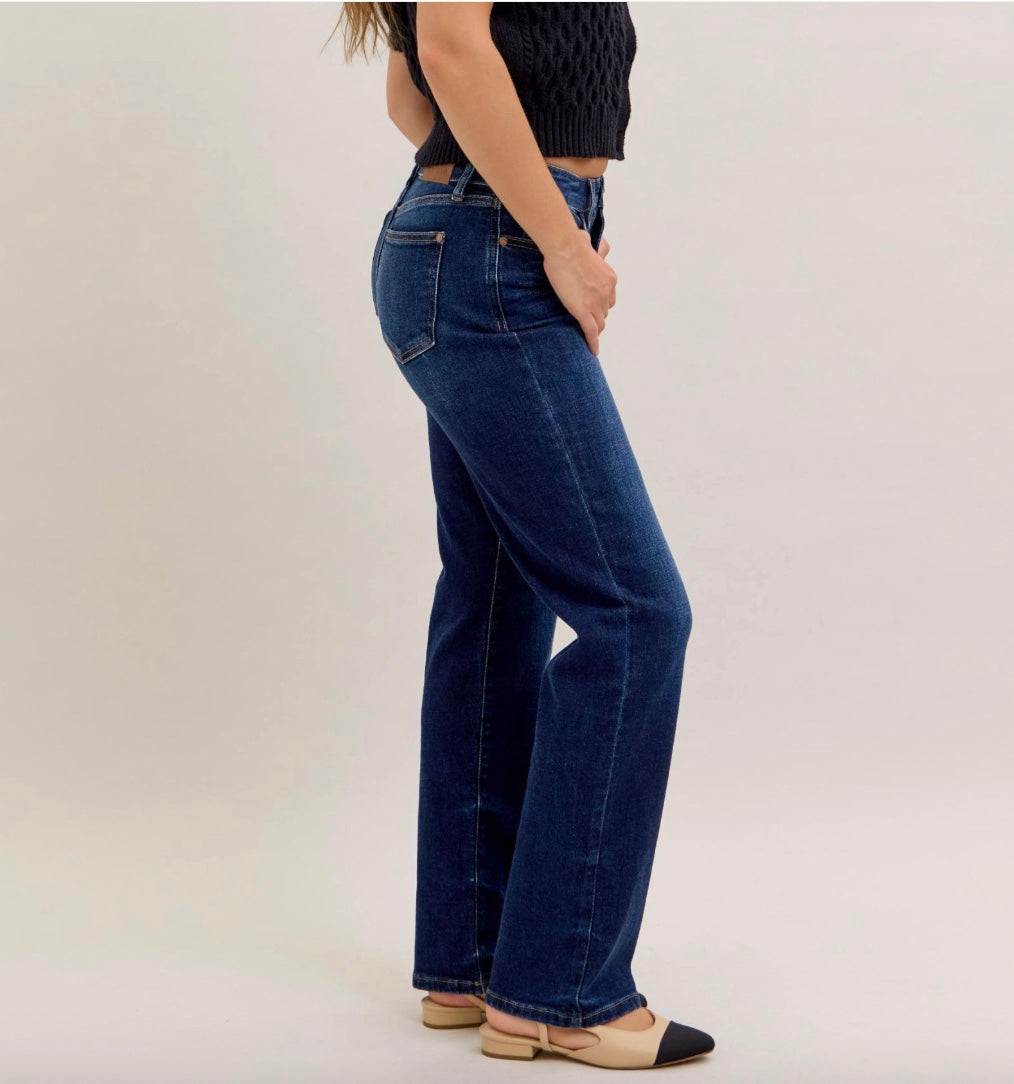 Judy Blue The Everyday Icon Dark Wash Straight Leg Jeans