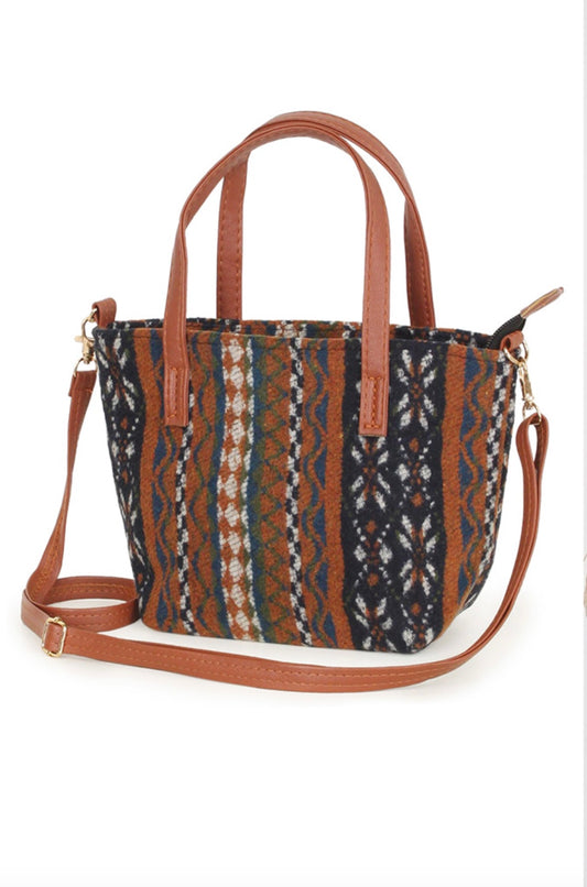 Western Print Small Crossbody Bag