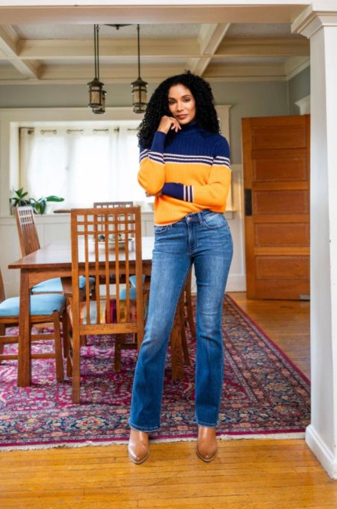 Cozy Chic: The Judy Blue Mid-Rise Thermal Bootcut Jeans