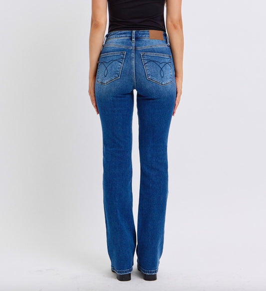 Cozy Chic: The Judy Blue Mid-Rise Thermal Bootcut Jeans