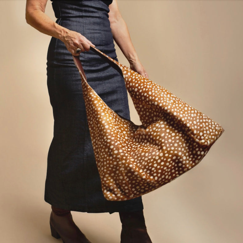 Latico Leather Lindsey Hair On Handcrafted Leather Tote Bag
