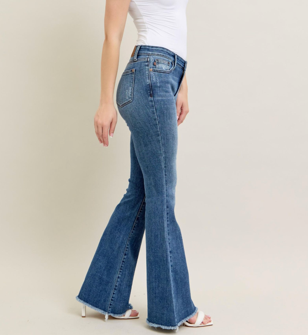 Judy Blue Back in Time Mid-Rise Flare Jeans