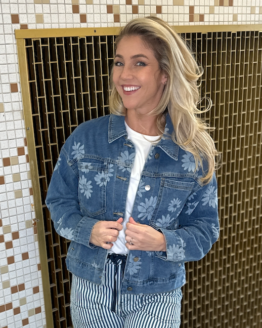 Bloom & Bold Floral Denim Jacket