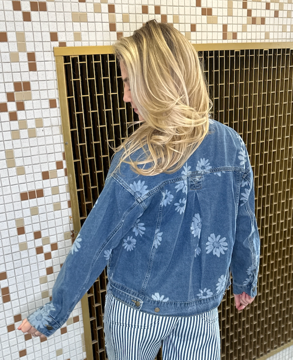 Bloom & Bold Floral Denim Jacket