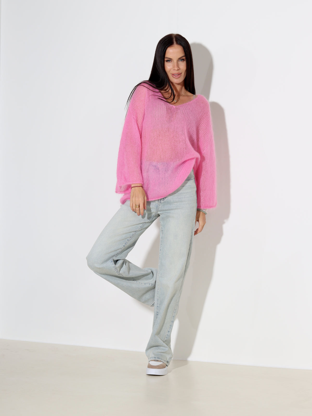 Blush Breeze Mohair Sweater