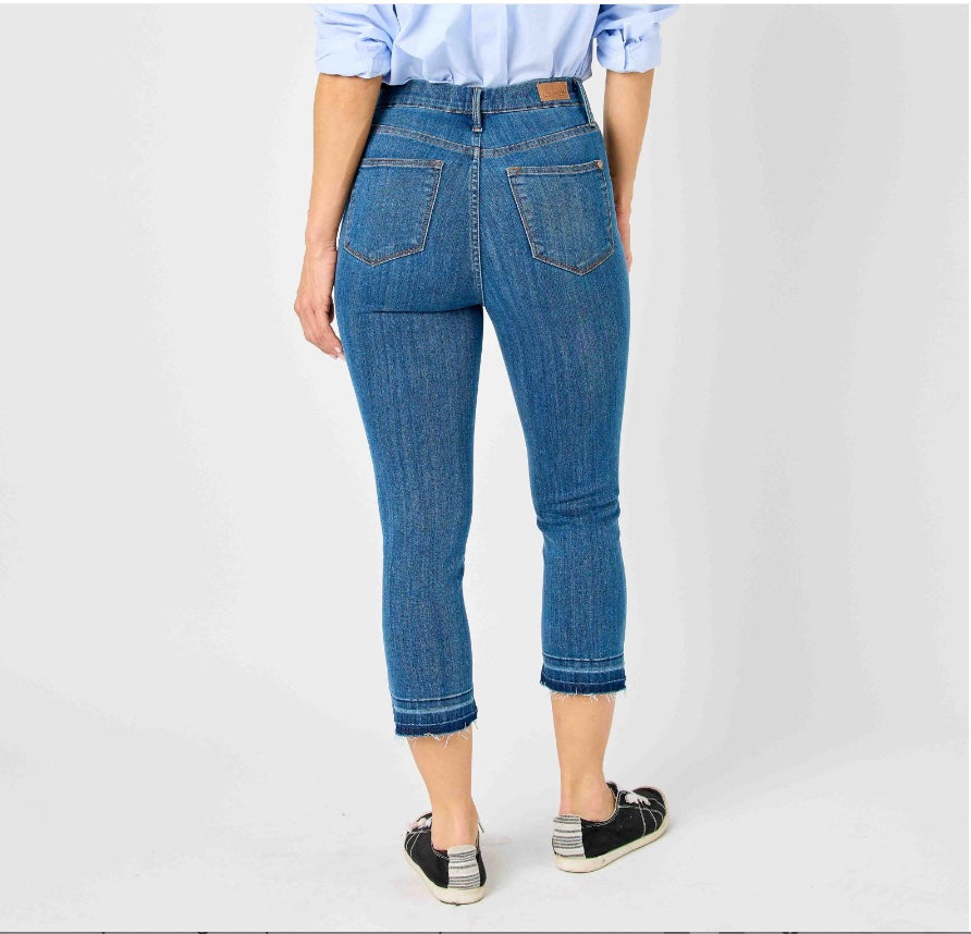 Judy Blue High Waist Pull On Capri Jeans