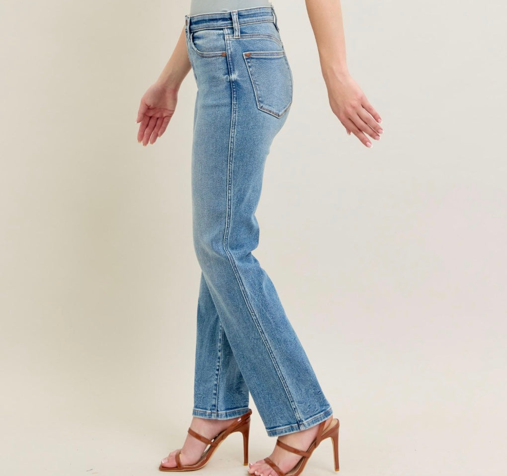 Judy Blue High Waist Vintage Wash Straight Jeans