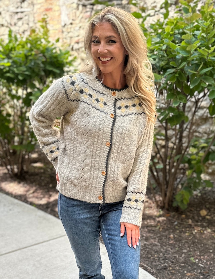 Fair Isle Cardigan Sweater