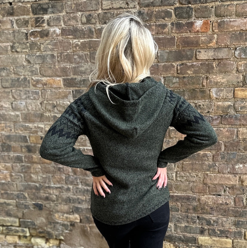 Evergreen Fair Isle Hooded Jacket