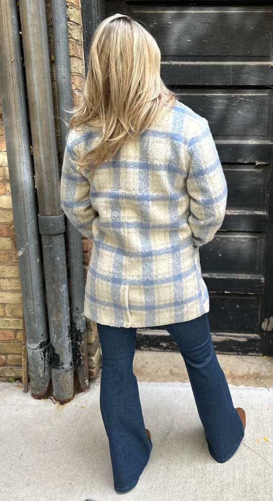 Blue Skies Plaid Coat