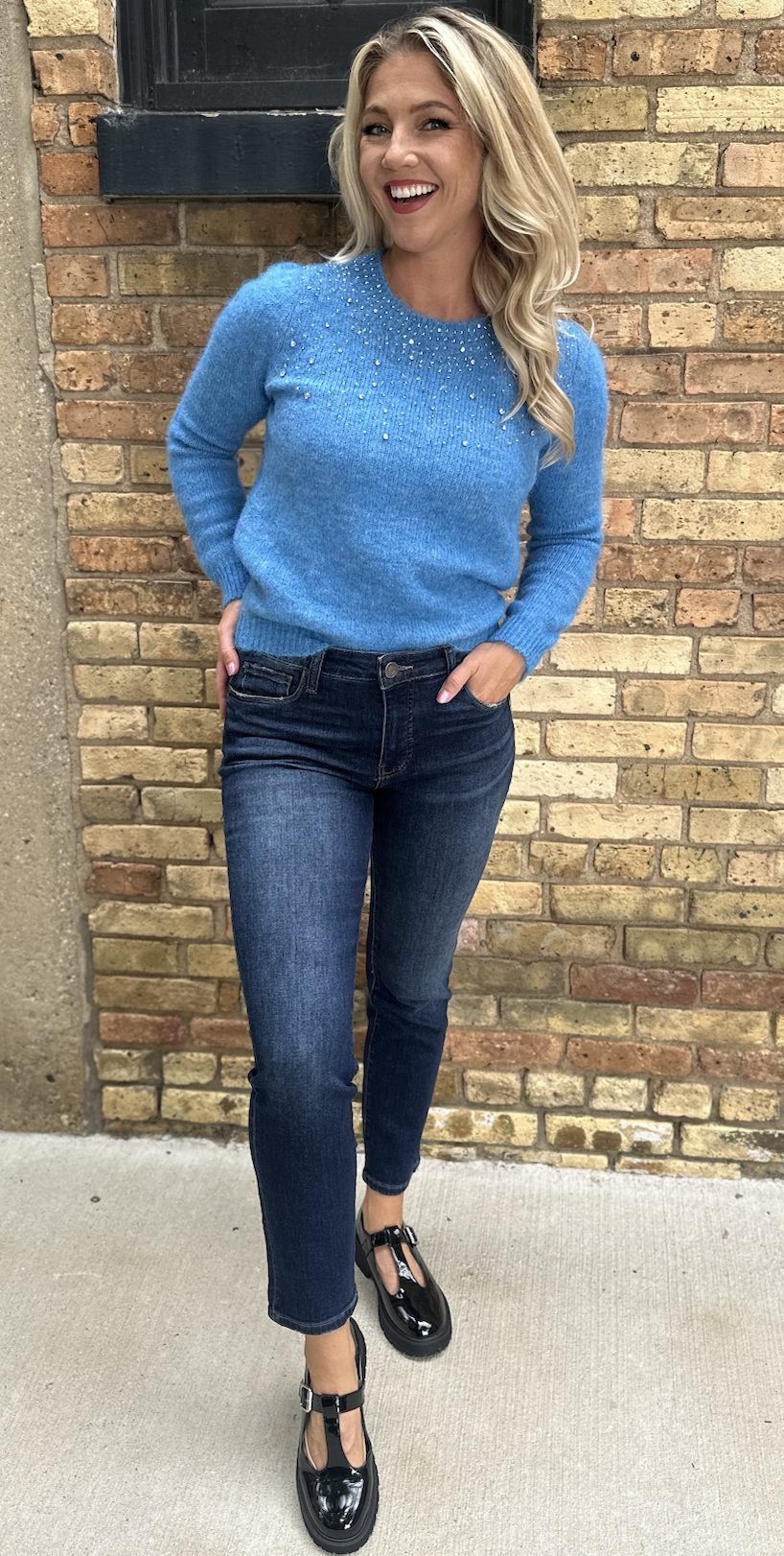 Electric Glam Crystal Sweater