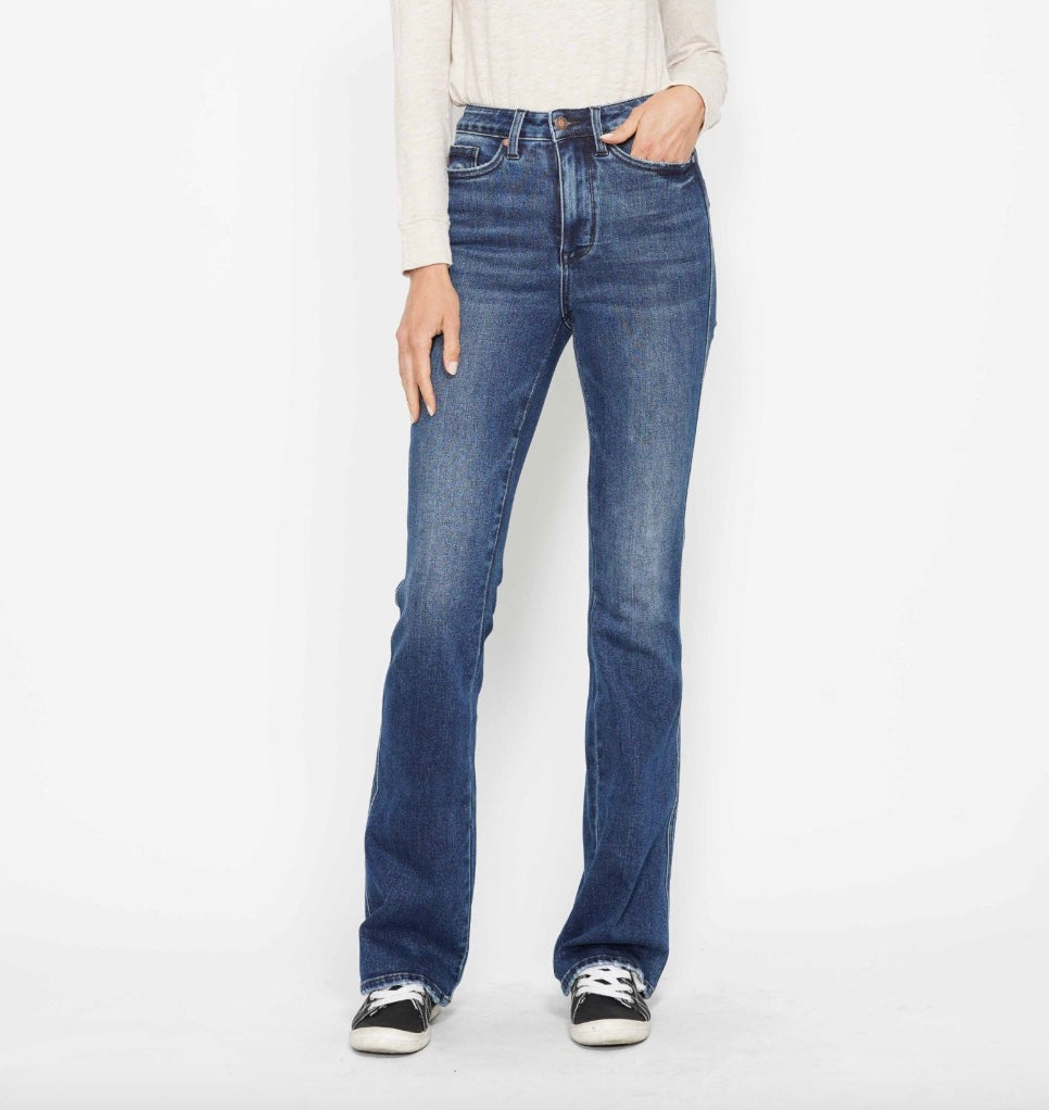 Judy Blue High Waist Embroidered Pocket Tummy Control Bootcut Jeans Pizzazz Beloit