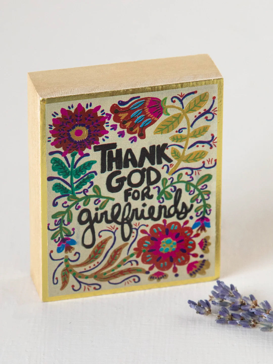 Natural Life Thank God For Girlfriends Tiny Block Keepsake
