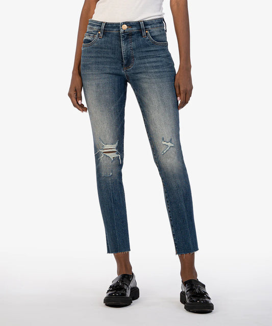 Kut From The Kloth Reese High Rise Fab Ab Ankle Straight Leg Jeans