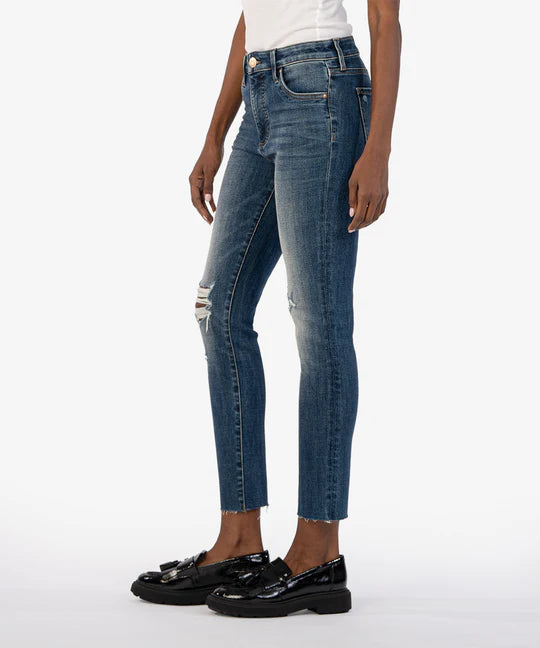 Kut From The Kloth Reese High Rise Fab Ab Ankle Straight Leg Jeans
