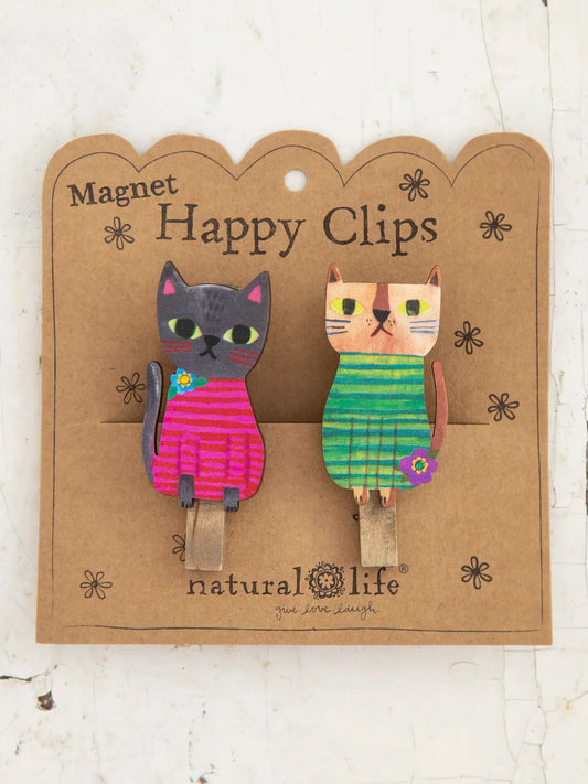 Natural Life Cat Magnet Happy Clips
