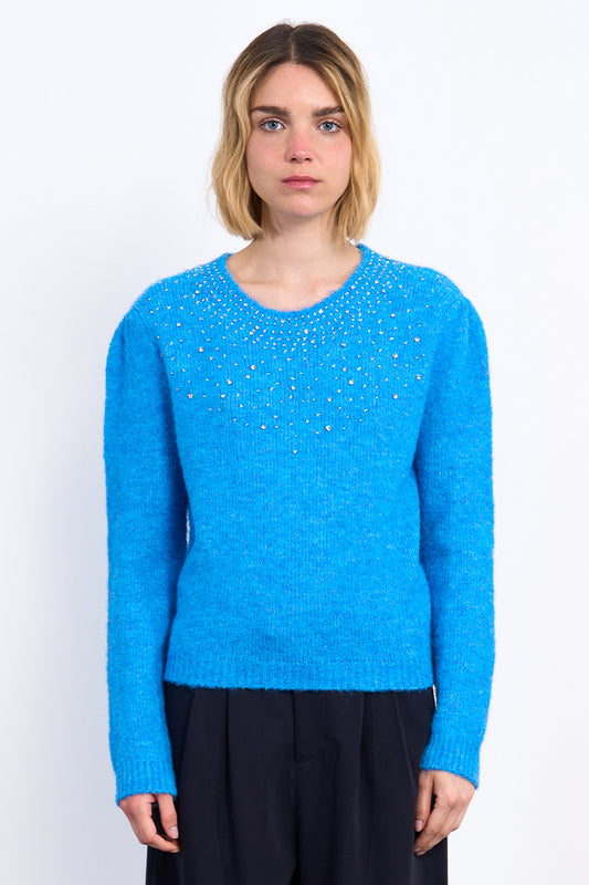 Electric Glam Crystal Sweater