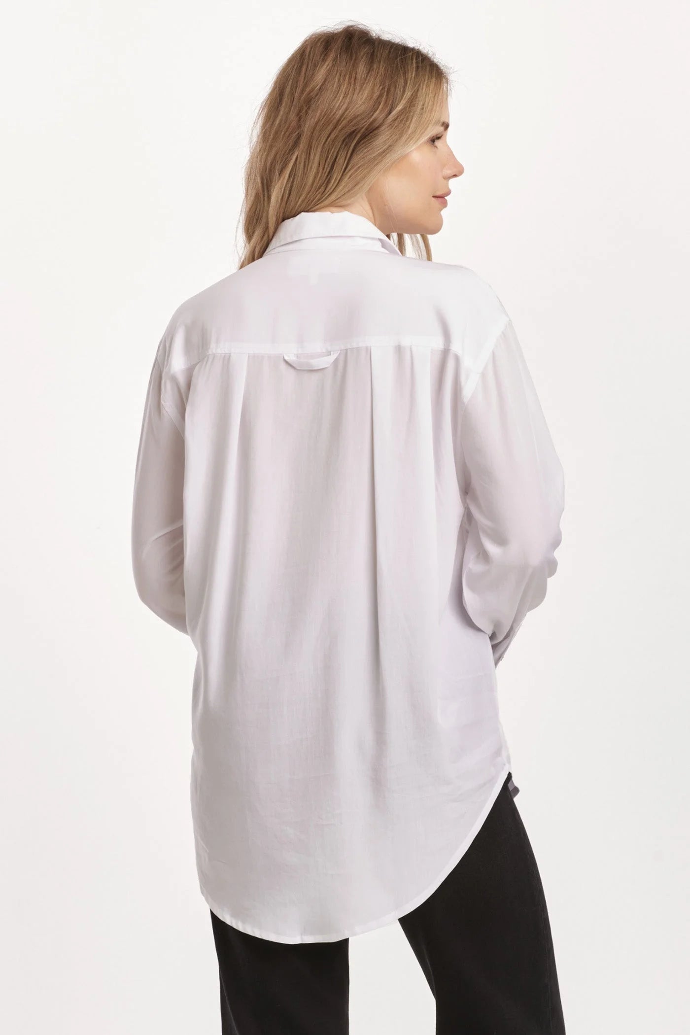 Lola Oversized White Star Studded Button Up Shirt Pizzazz Beloit