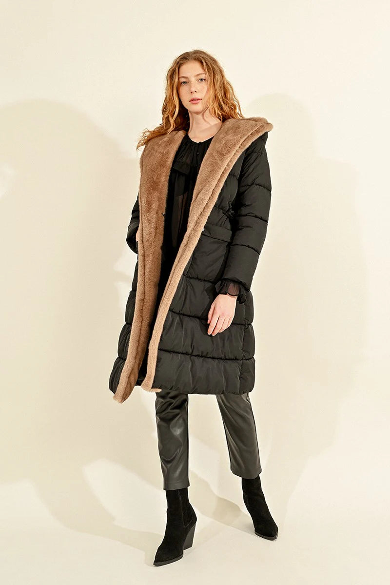 Long Fur Lined Down Jacket Pizzazz Beloit
