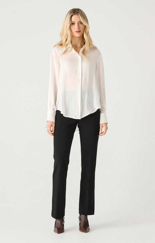 Long Sleeve Flowy Satin Blouse Pizzazz Beloit