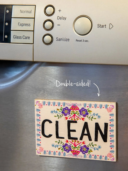 Floral Border Dishwasher Magnet