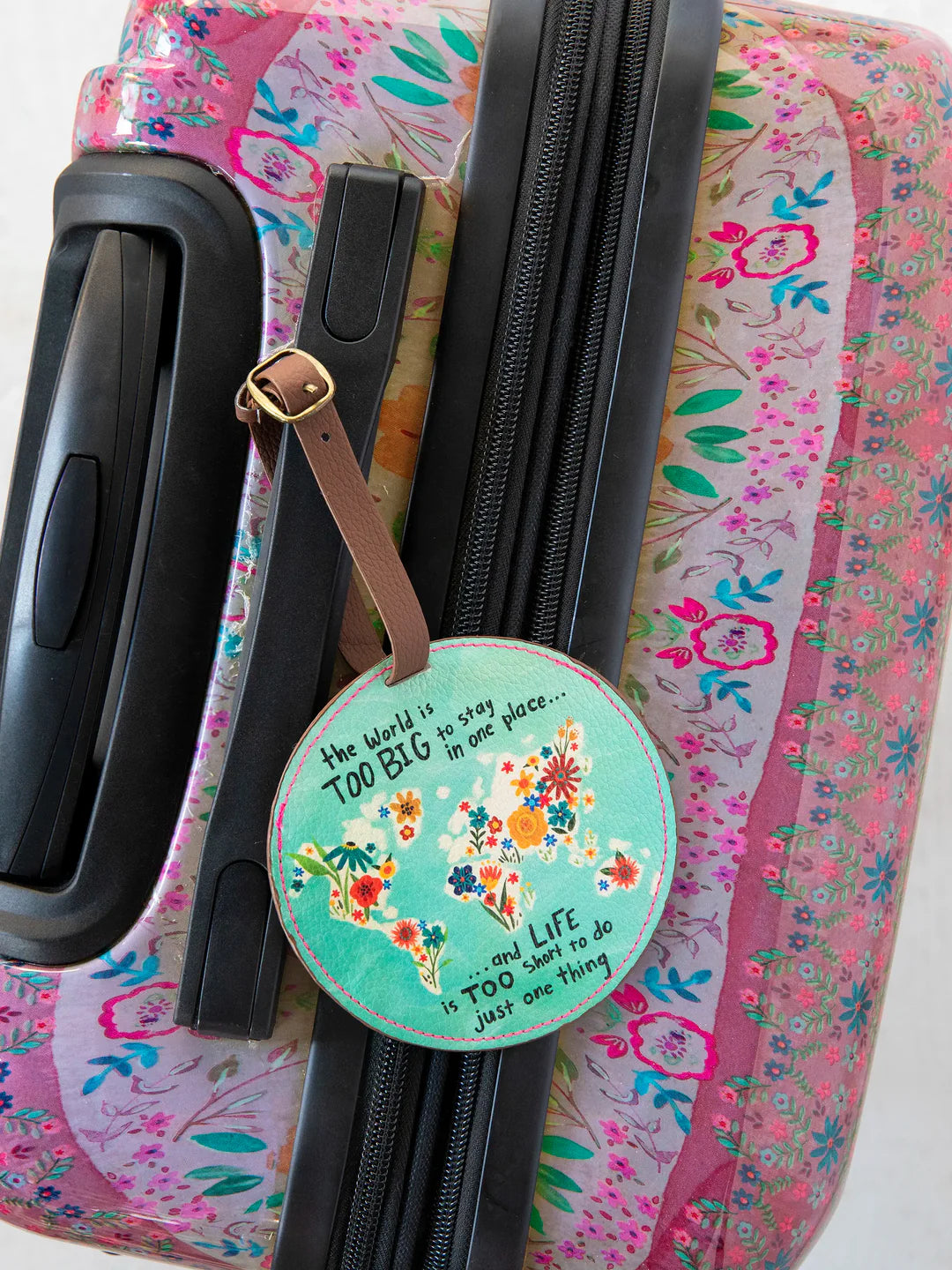 Natural Life Travel Happy Luggage Tag