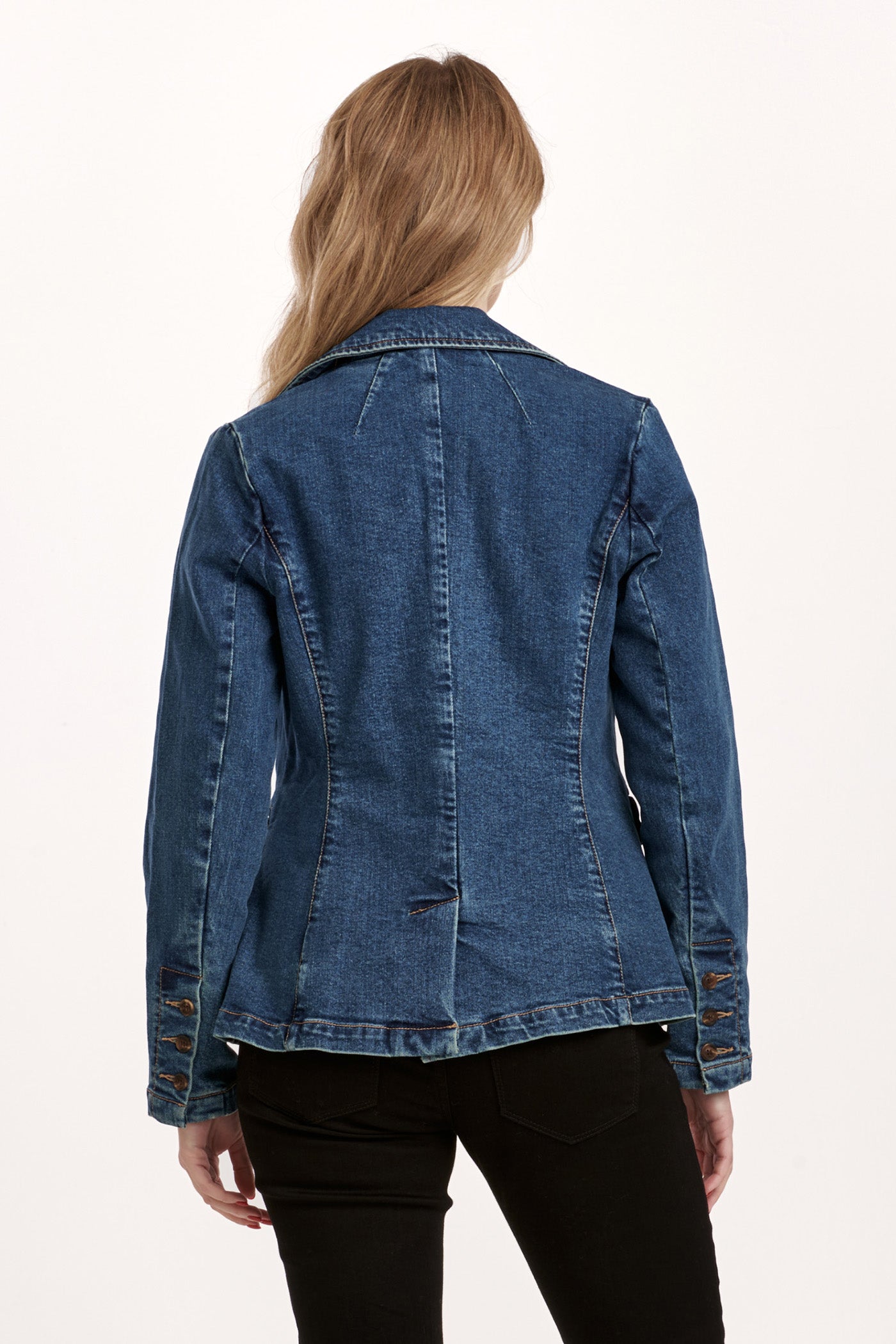 Minah Denim Blazer Back View Pizzazz Beloit