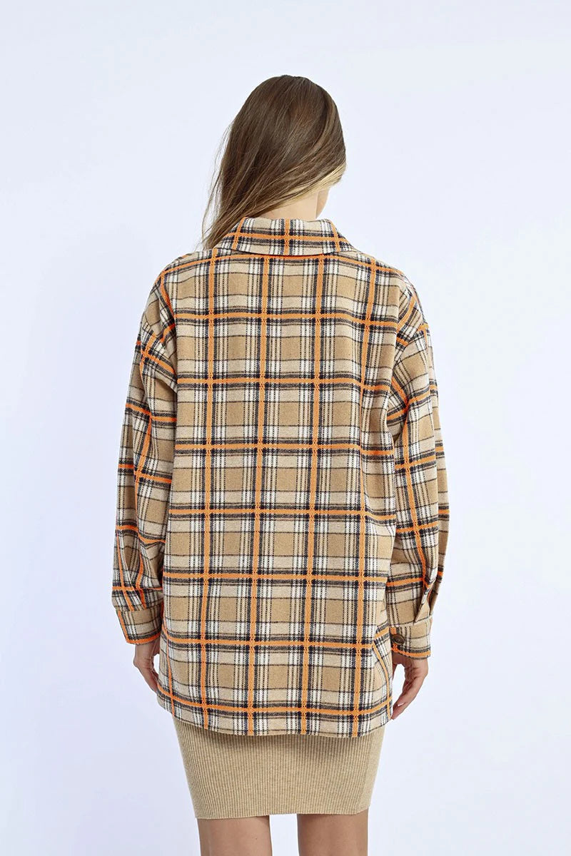 Must Have Relaxed Fit Checkered Boyfriend Shirt Pizzazz Beloit