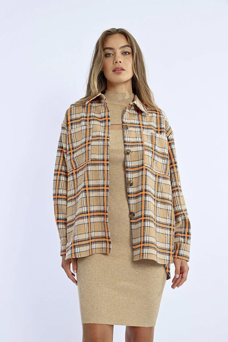 Must Have Relaxed Fit Checkered Boyfriend Shirt Pizzazz Beloit