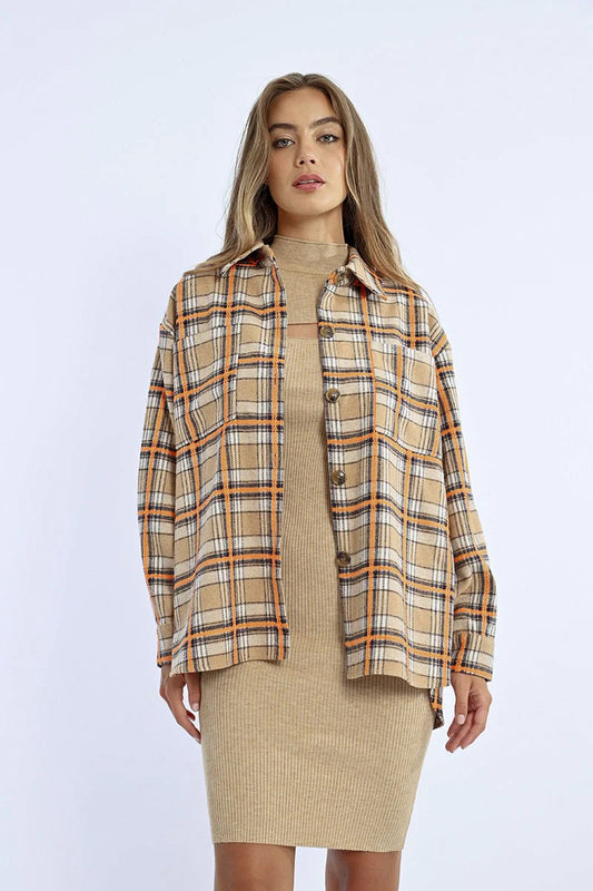 Must Have Relaxed Fit Checkered Boyfriend Shirt Pizzazz Beloit